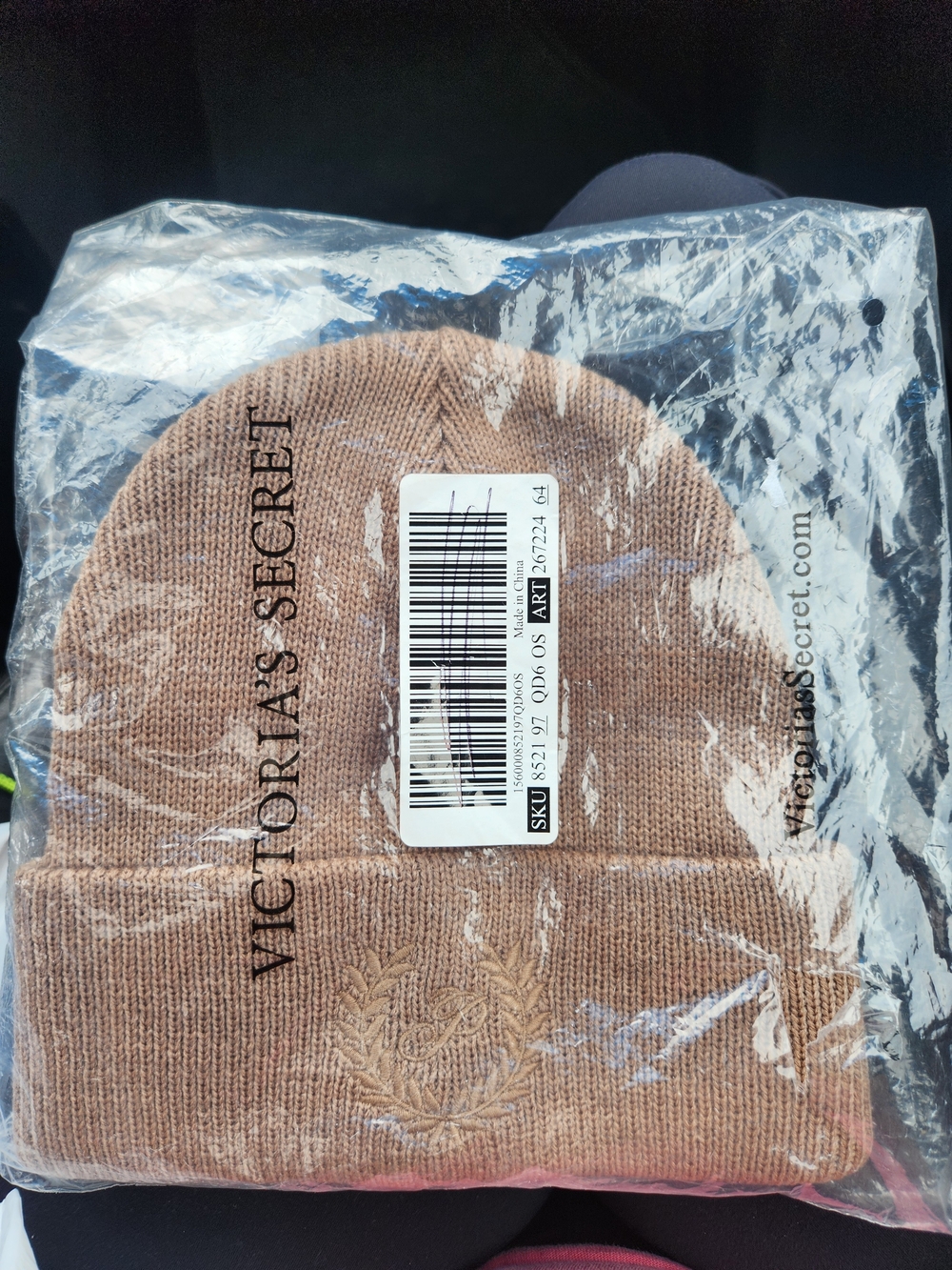 Victoria's Secret Taupe Knit Cuffed Beanie